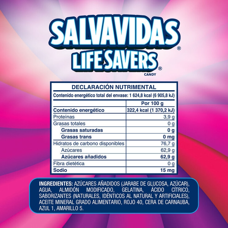 Lifesavers Gomitas de Dulce Sabor Moras Salvajes 9 pzas de 56g