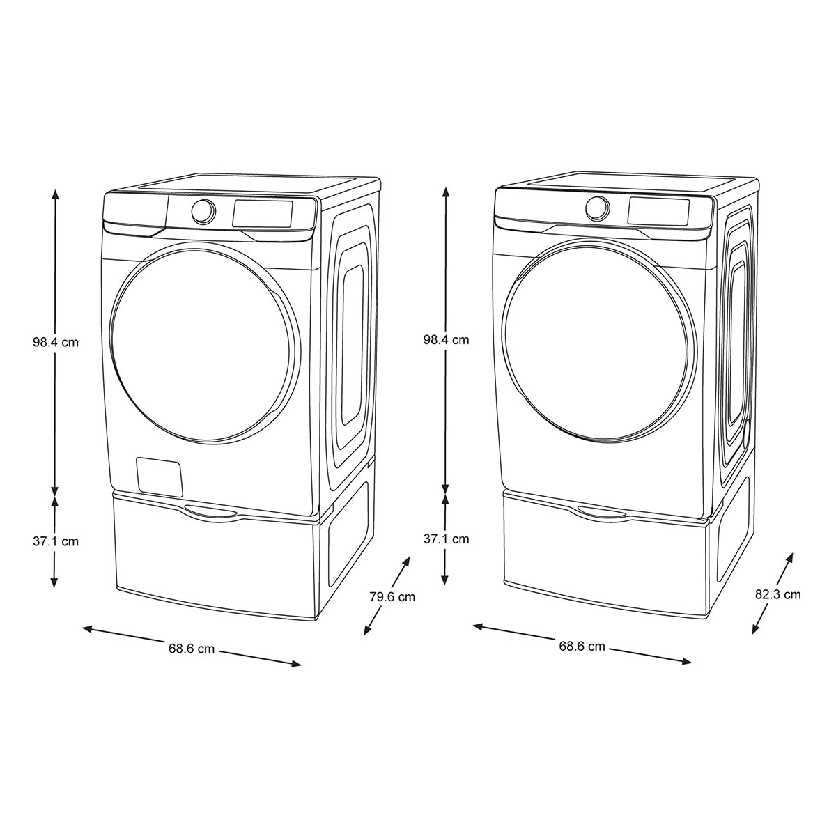 Combo de lavado de 22Kg / 24Kg con pedestal Samsung Costco México