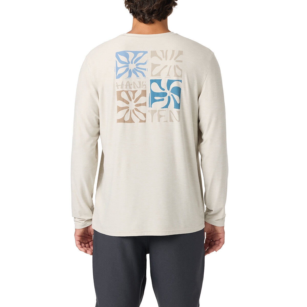 Hang Ten Playera con protección solar para Caballero Blanco EE Grande