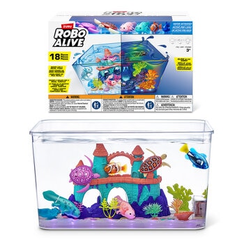 Robo Alive, Mega Acuario Iluminado para Niños 18 Piezas