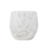 Luhom Juego de Vasos de Mármol 2 piezas Blanco