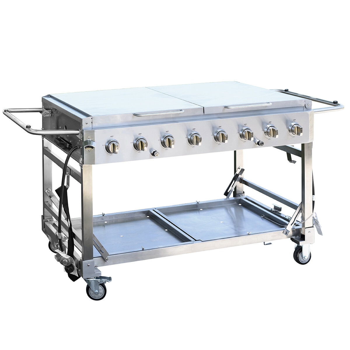 NXR, Parrilla de Acero de 8 Quemadores Plegable