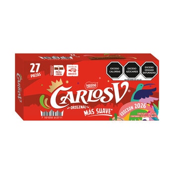 Carlos V Chocolate 27 pzas de 18 g Carlos V Chocolate 27 pzas de 18 g