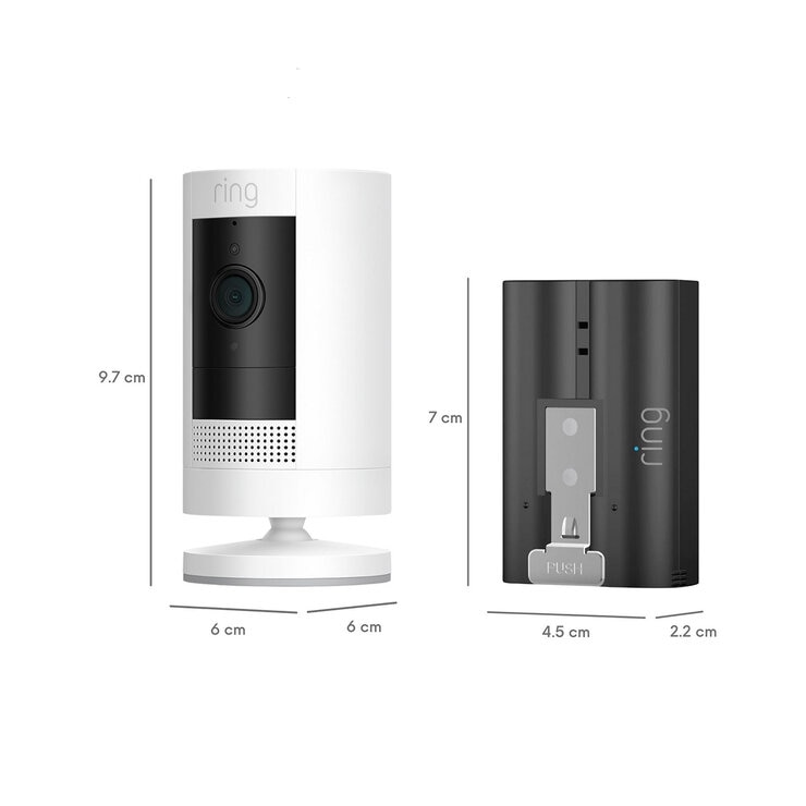 Ring, Bundle Cámara de Seguridad Inalámbrica Stick Up 3ra Generación + Batería Extra