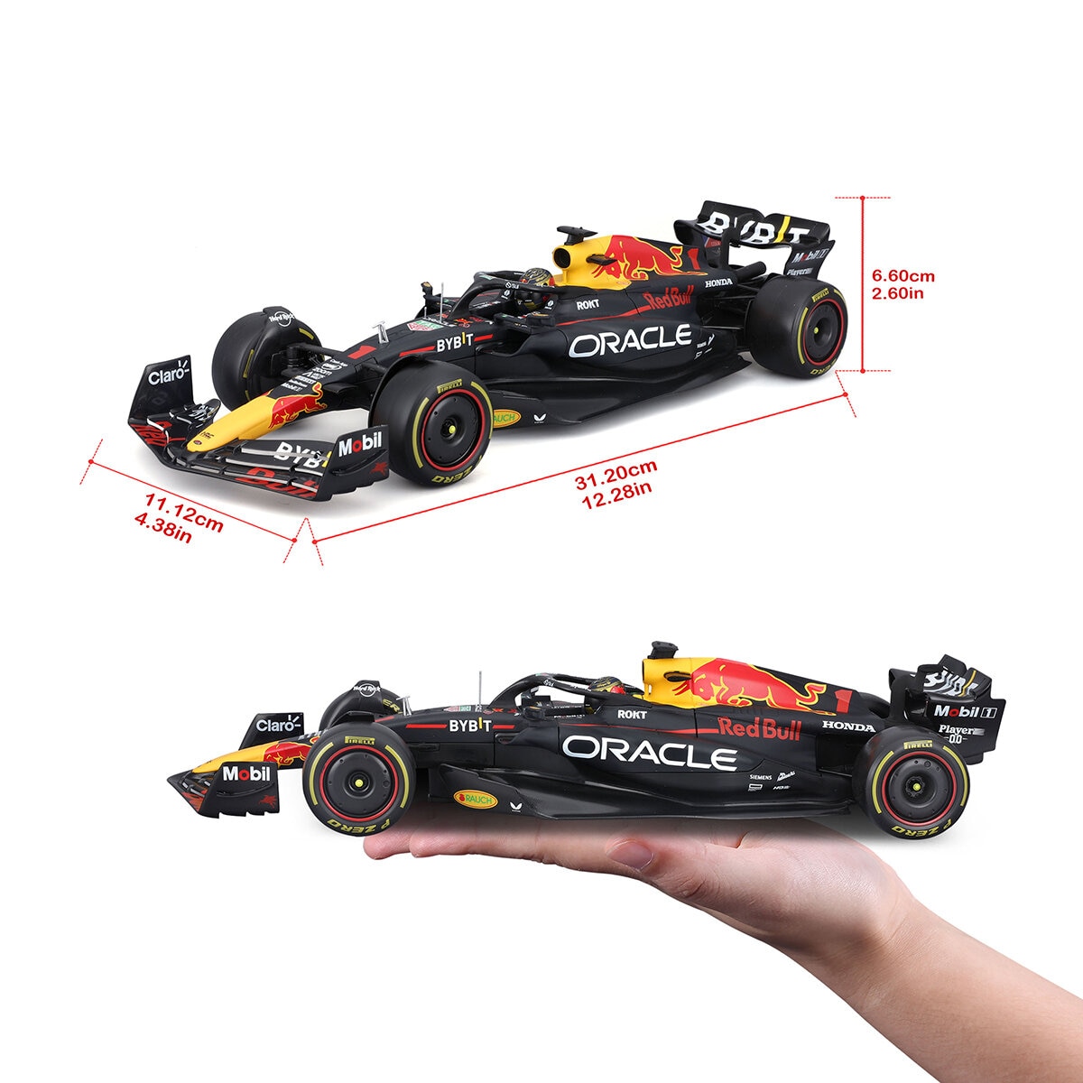 Bburago Auto F1 de Colección Escala 1:18, Redbull #1 Austin