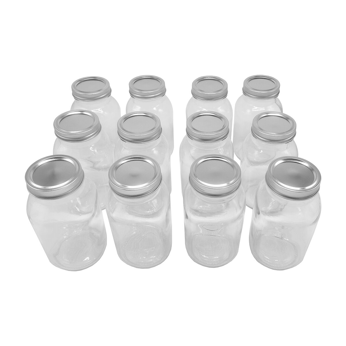 King Crystal Frascos Mason para Conservas, 12 Piezas