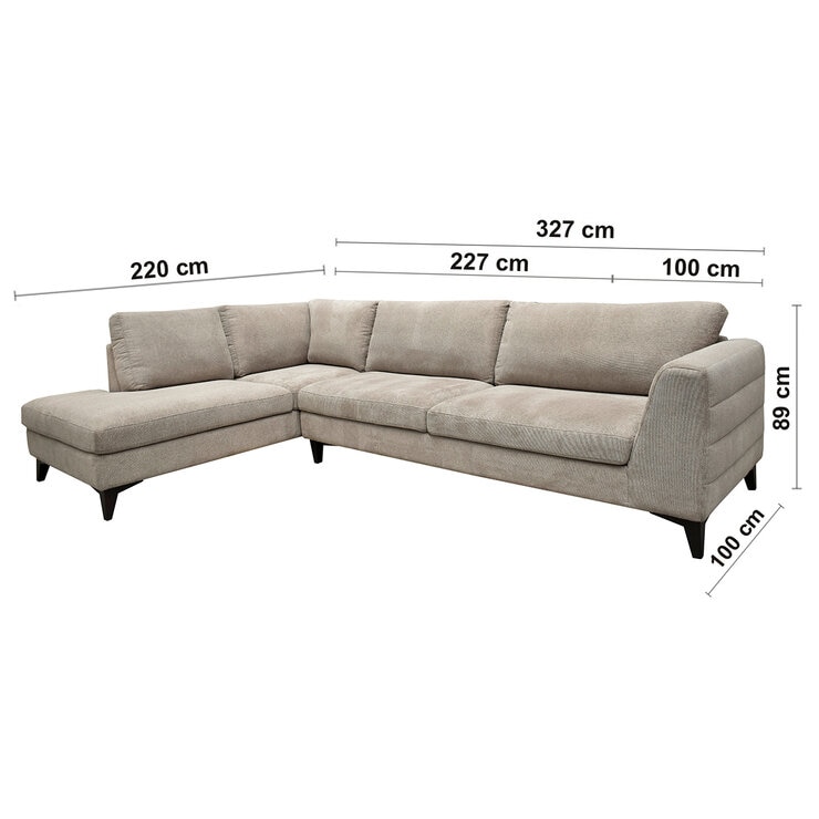 Muebles Liz, Sicilia, Seccional De 2 Piezas Beige
