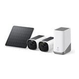 Eufy, Cámaras de Seguridad Solares, Kit 2 Cámaras + Panel Solar E40.
