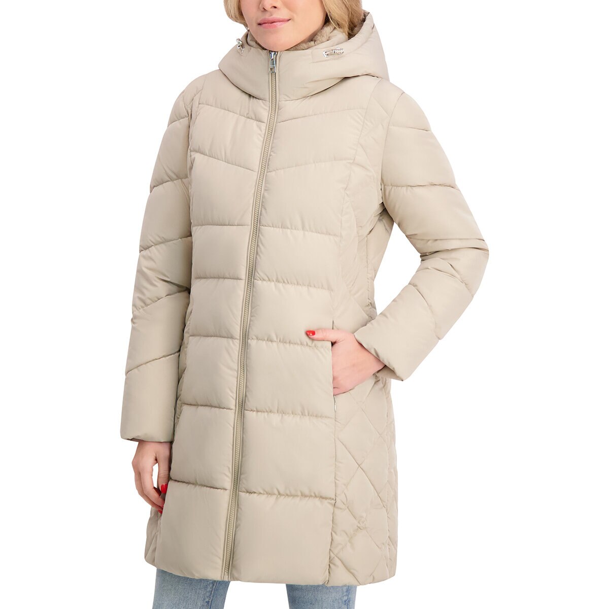 Andrew Marc Chamarra para Dama Café Extra Grande Andrew Marc Chamarra para Dama Café Extra Grande