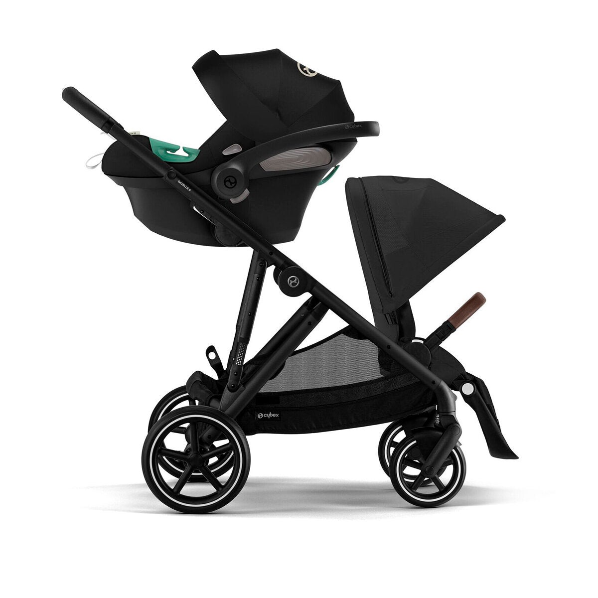 Cybex Carriola Gazelle y Autoasiento Aton Negro Cybex Carriola Gazelle y Autoasiento Aton Negro
