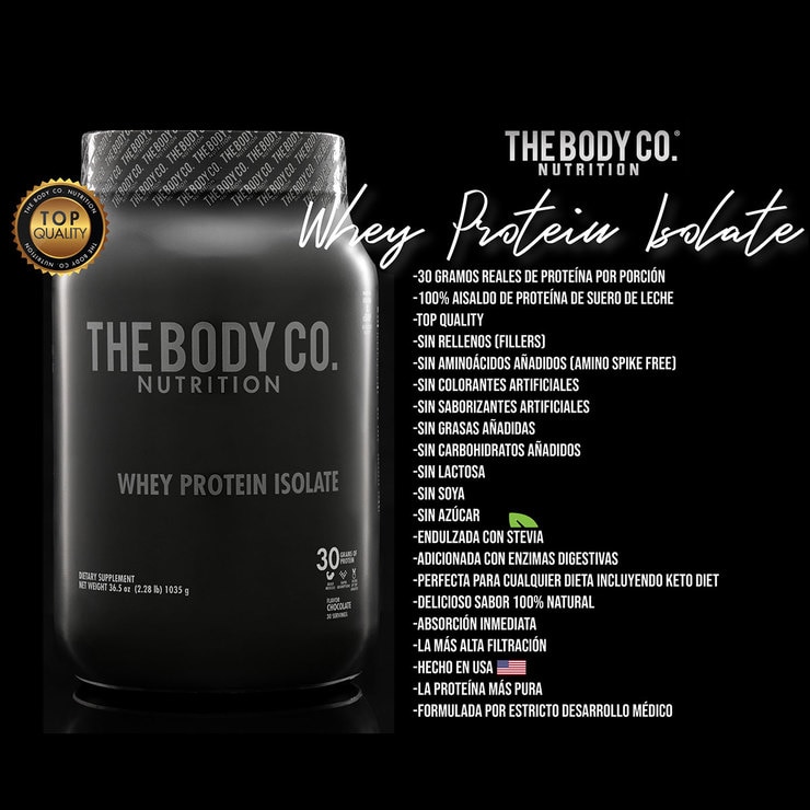 Proteína en Polvo Sabor Vainilla, The Body Co. Whey Isolate Costco México