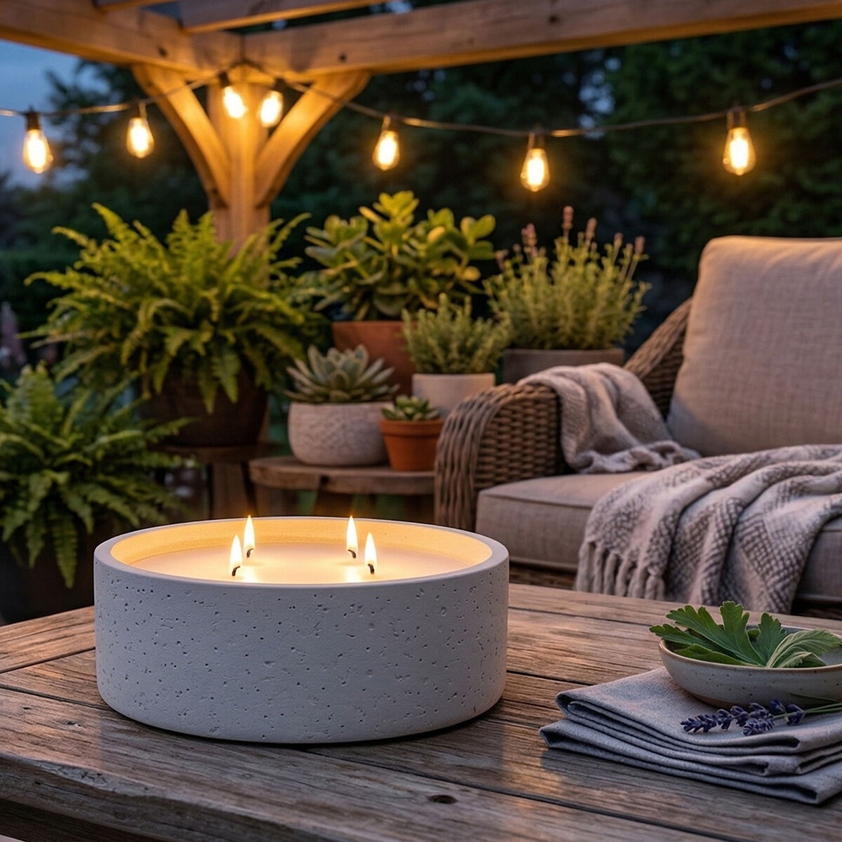 Essenza, Velas de Citronela para Exteriores 2 Piezas