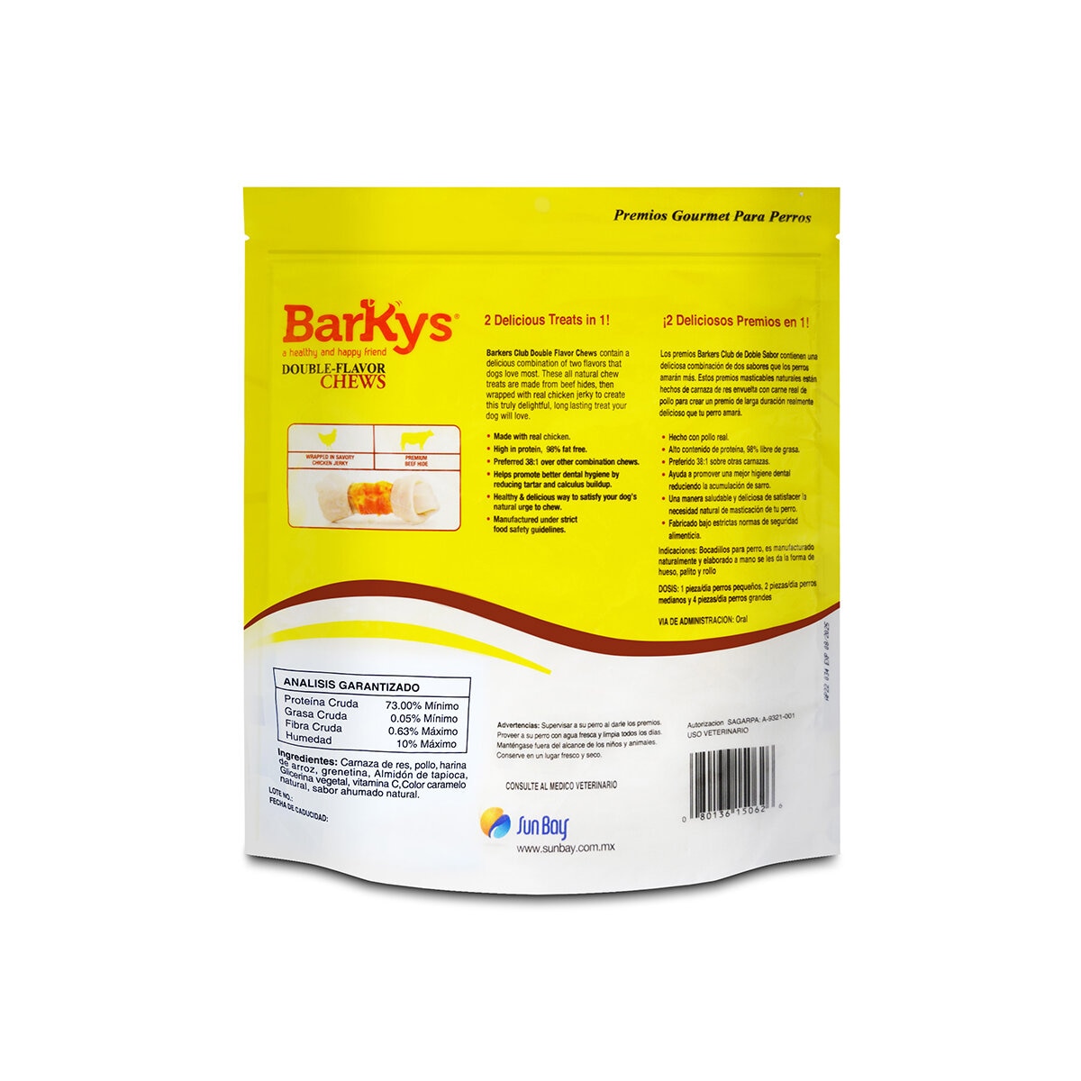 BarKys Hueso de Carnaza de Res y Pollo 10 pzas