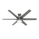 Hunter, Ventilador de Techo Solaria 60" - Plateado Mate