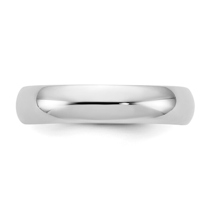 Argolla de matrimonio, 5mm, Comfort Fit, Oro Blanco de 14K, Talla 7