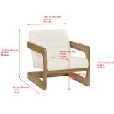 Thomasville, Silla de Tela con Base de Madera