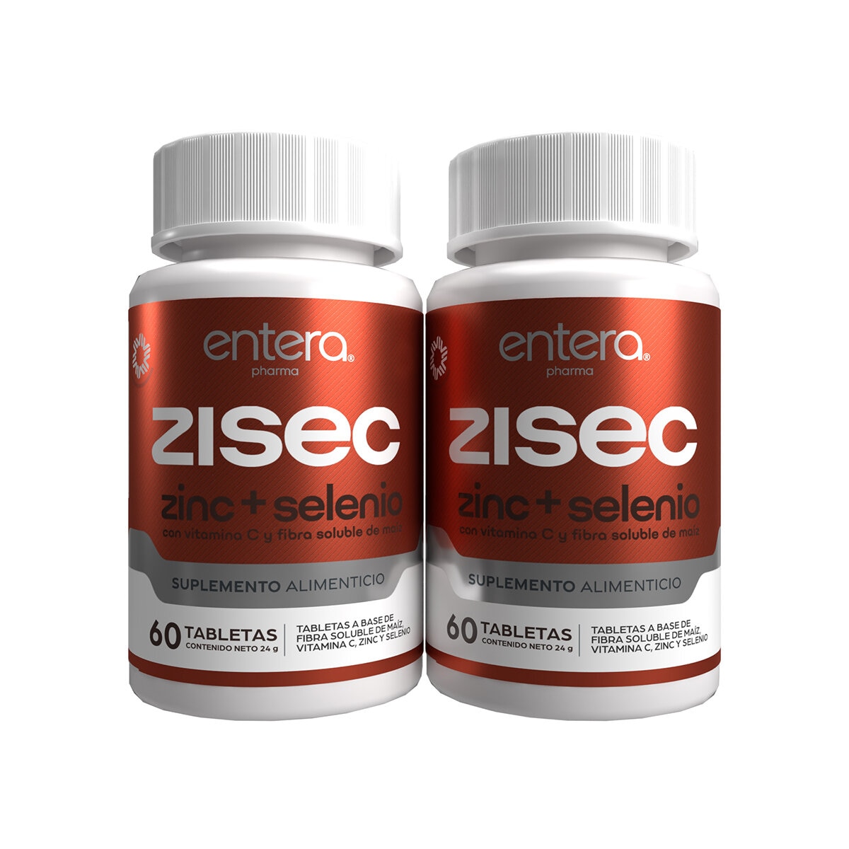 ZISEC Zinc y Selenio 2 Frascos de 60 Tabletas c/u