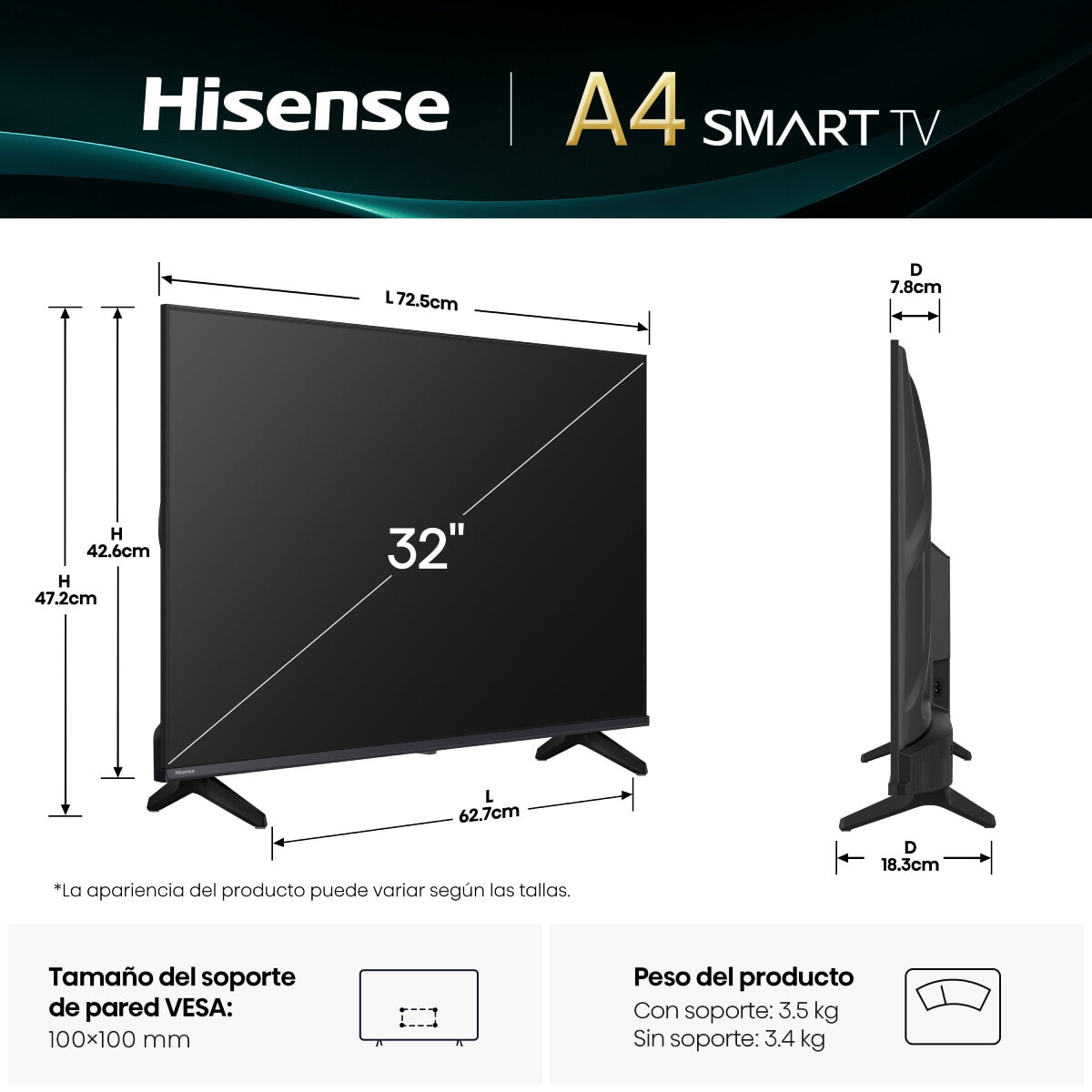 Hisense Pantalla HD FireTV 32"