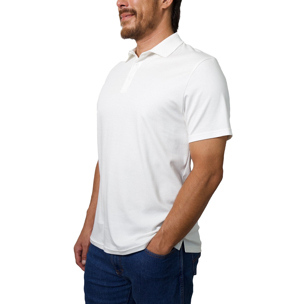 Artisans of Thread Polo para Caballero Blanco Extra Grande