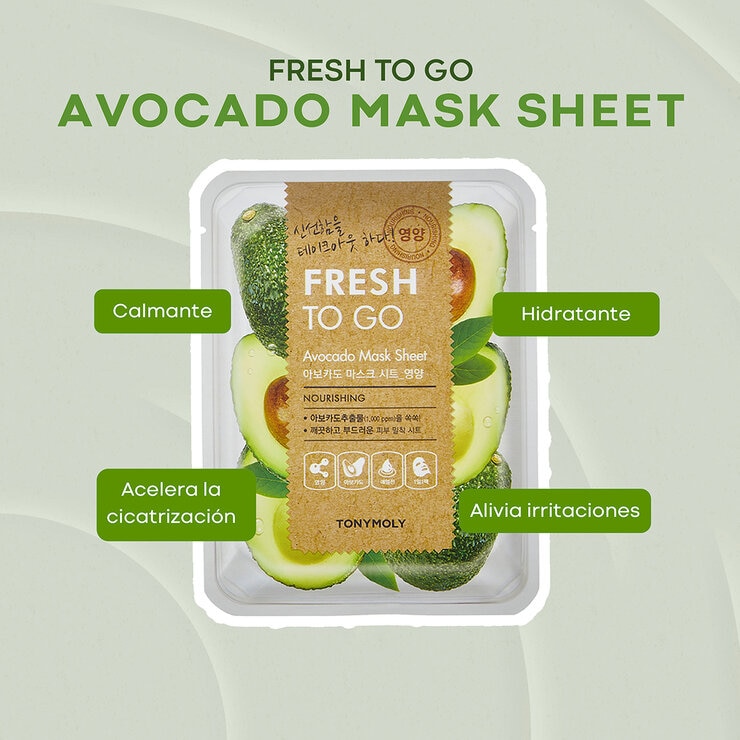 Tony Moly Fresh To Go Avocado Cleanser y Mascarilla 2 pzas