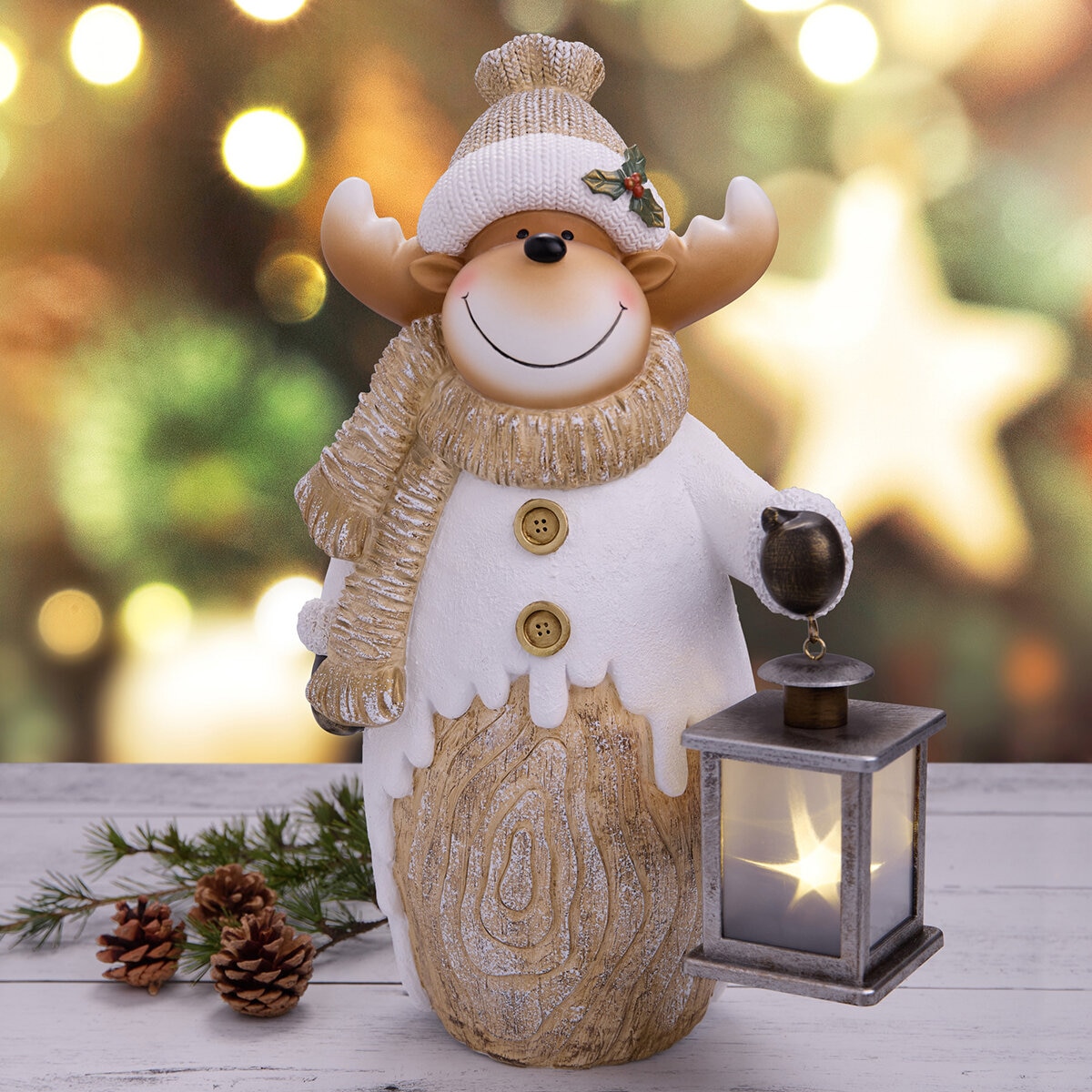 Figuras Navideñas con Linterna LED, Varios Modelos