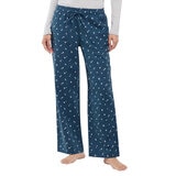 Wildfox Pantalones de Pijama Franela para Dama 2 Piezas Azul Extra Grande
