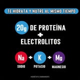 Hydrashot Bebida de Proteína + Electrólitos con 20 g de Proteína 18 / 600 ml
