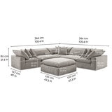 Aiden & Ivy, Sofá Modular de Tela de 6 Piezas