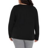 Three Dots Blusa para Dama Negro Extra Chica