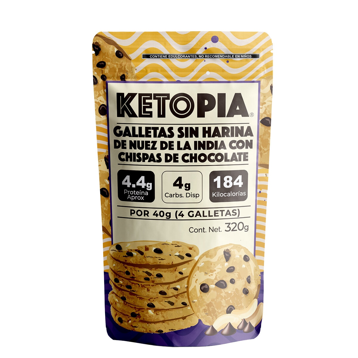 Ketopia Galletas Sin Harina con Chispas de Chocolate 320 g