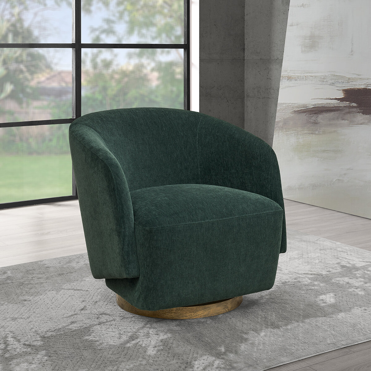 Henredon, Silla Giratoria de Bouclé