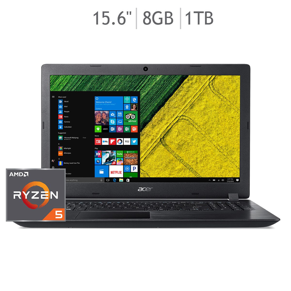 Acer Aspire3 laptop 15.6" AMD Ryzen™ 5 2500U Costco México