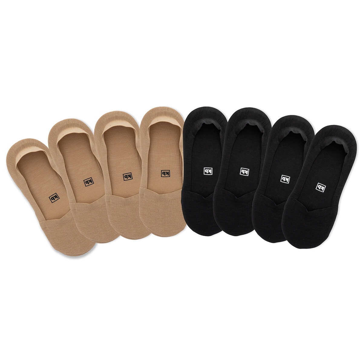 K.Bell Calcetines para Dama 8 pares 4 beige y 4 negros