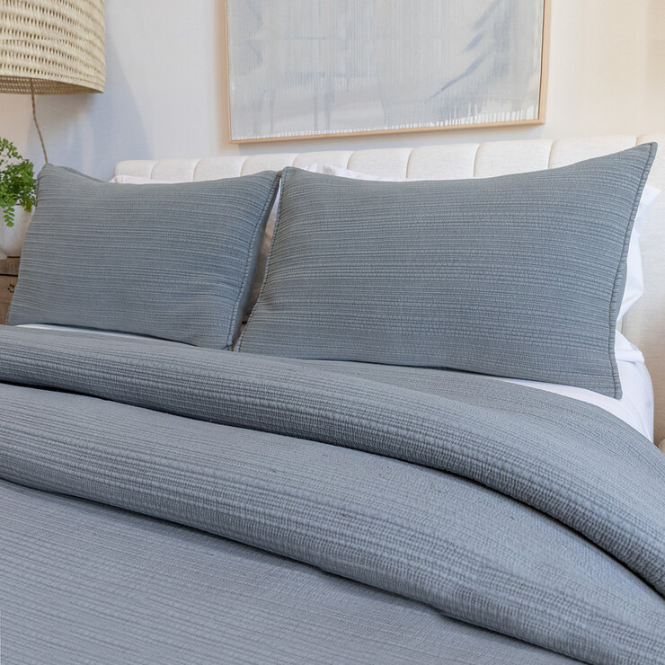 Jennifer Adams Juego de Cama Tamaño King 3 piezas azul