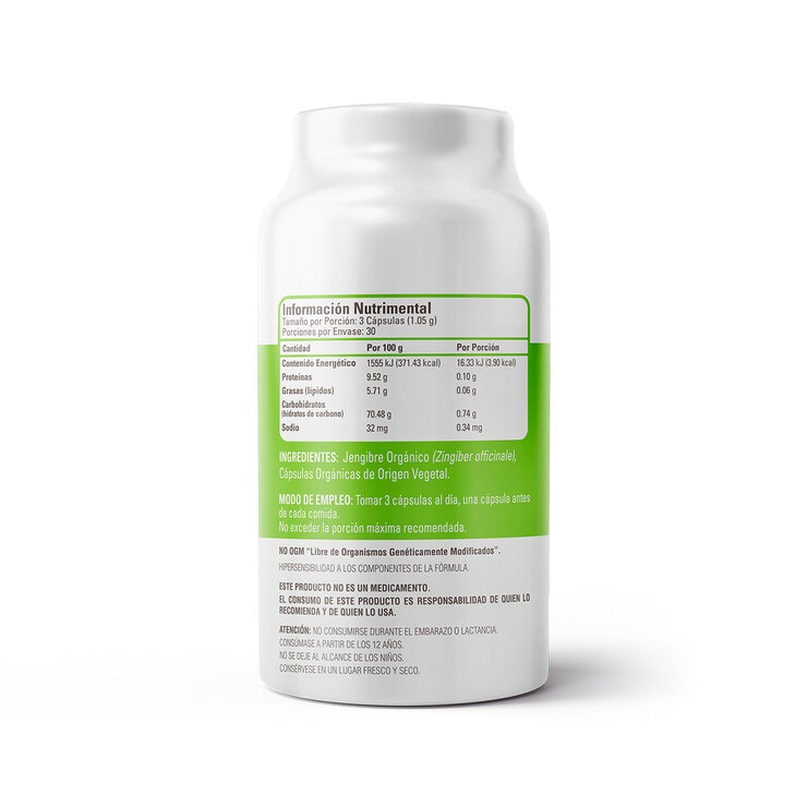 Organic Side Ginger 90 Cápsulas