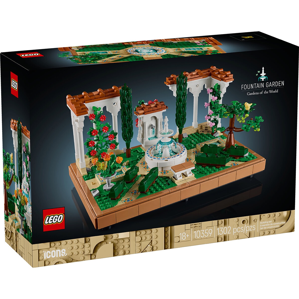 LEGO Icons Jardín con Fuente