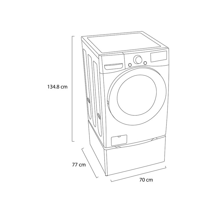 LG Lavasecadora Eléctrica 22Kg/13Kg + Mini Lavadora 3.5Kg