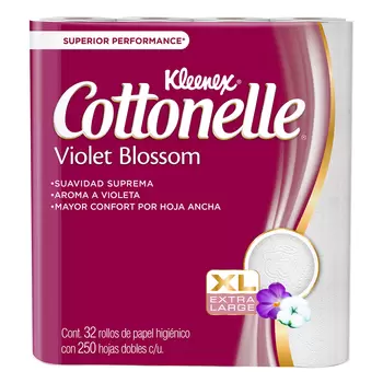 Kleenex Cottonelle Violet Blossom Papel Higiénico 32 pzas