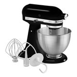 KitchenAid, Batidora Clásica Negra, Tazón de acero inoxidable cepillado sin asa, 4.3 L