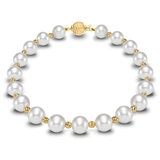 Pulsera de Perlas Cultivadas, Oro Amarillo de 14K, 19.05cm