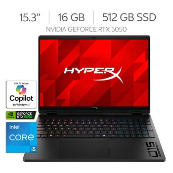 HP HyperX Omen 15-ga0007la Laptop Gaming 15.3" 2K NVIDIA GeForce RTX 5050 Intel Core i5-14500HX 16GB 512GB SSD