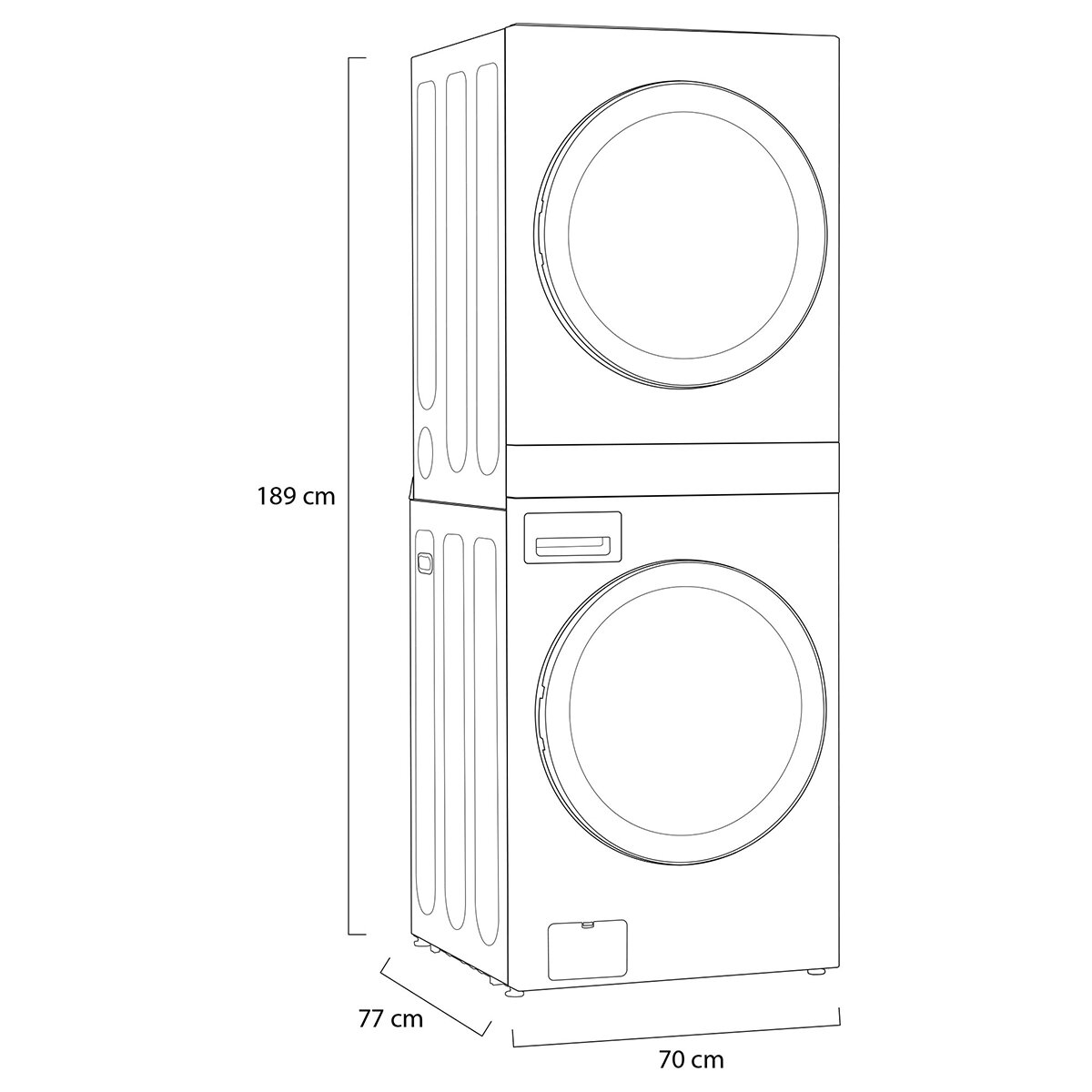 LG Torre de lavado eléctrica WashTower gris 22Kg / 22Kg