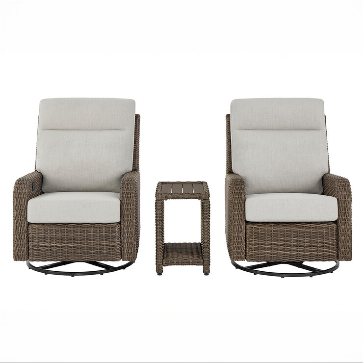 Living Style, Elko Thomasville Set de Sillones Reclinables con Mesa Living Style, Elko Thomasville Set de Sillones Reclinables con Mesa