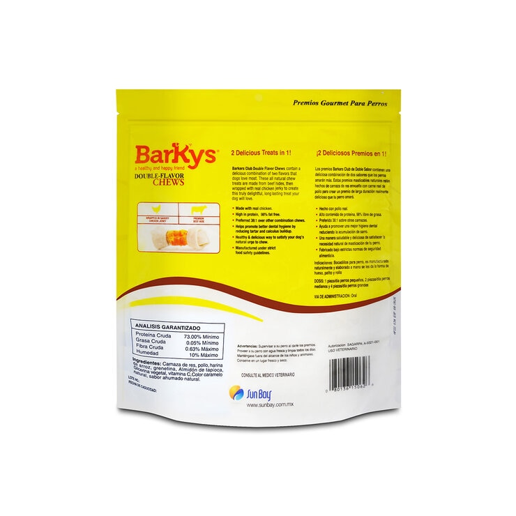 BarKys Hueso de Carnaza de Res y Pollo 10 pzas BarKys Hueso de Carnaza de Res y Pollo 10 pzas
