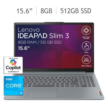Lenovo IdeaPad Slim 3 Laptop 15.6" Full HD Intel Core i3 8GB 512GB SSD