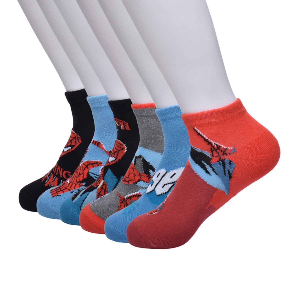 Calcetines para Niños y Niñas 6 pares Spiderman 15.5 - 21 cm Calcetines para Niños y Niñas 6 pares Spiderman 15.5 - 21 cm