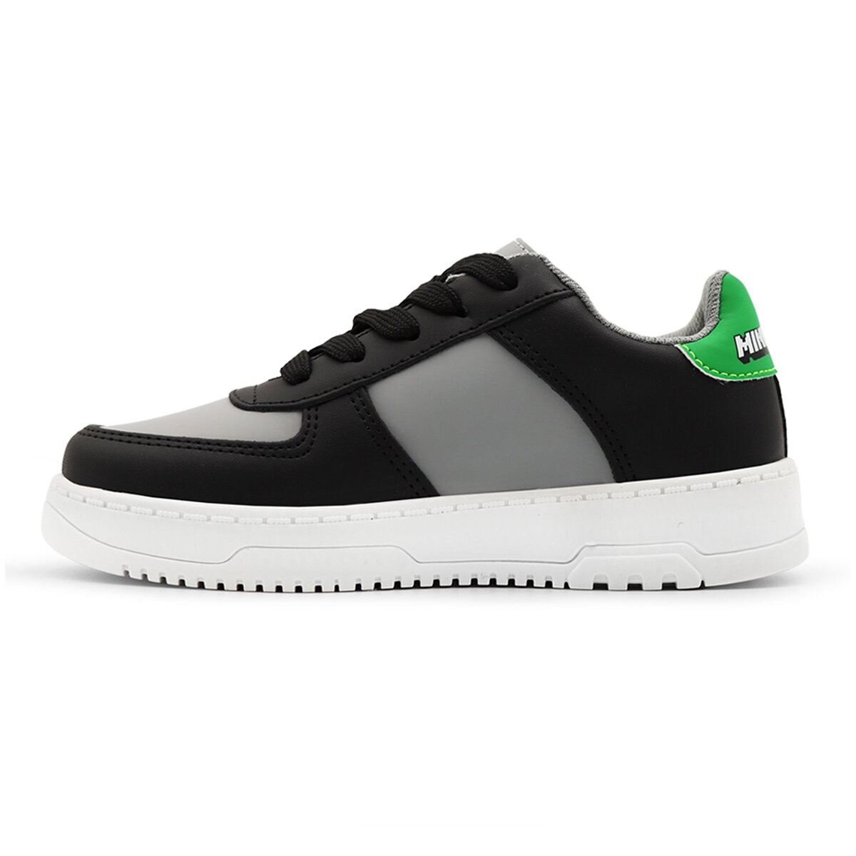 Minecraft, Tenis Color Gris-Negro, para Niño, Varias Tallas