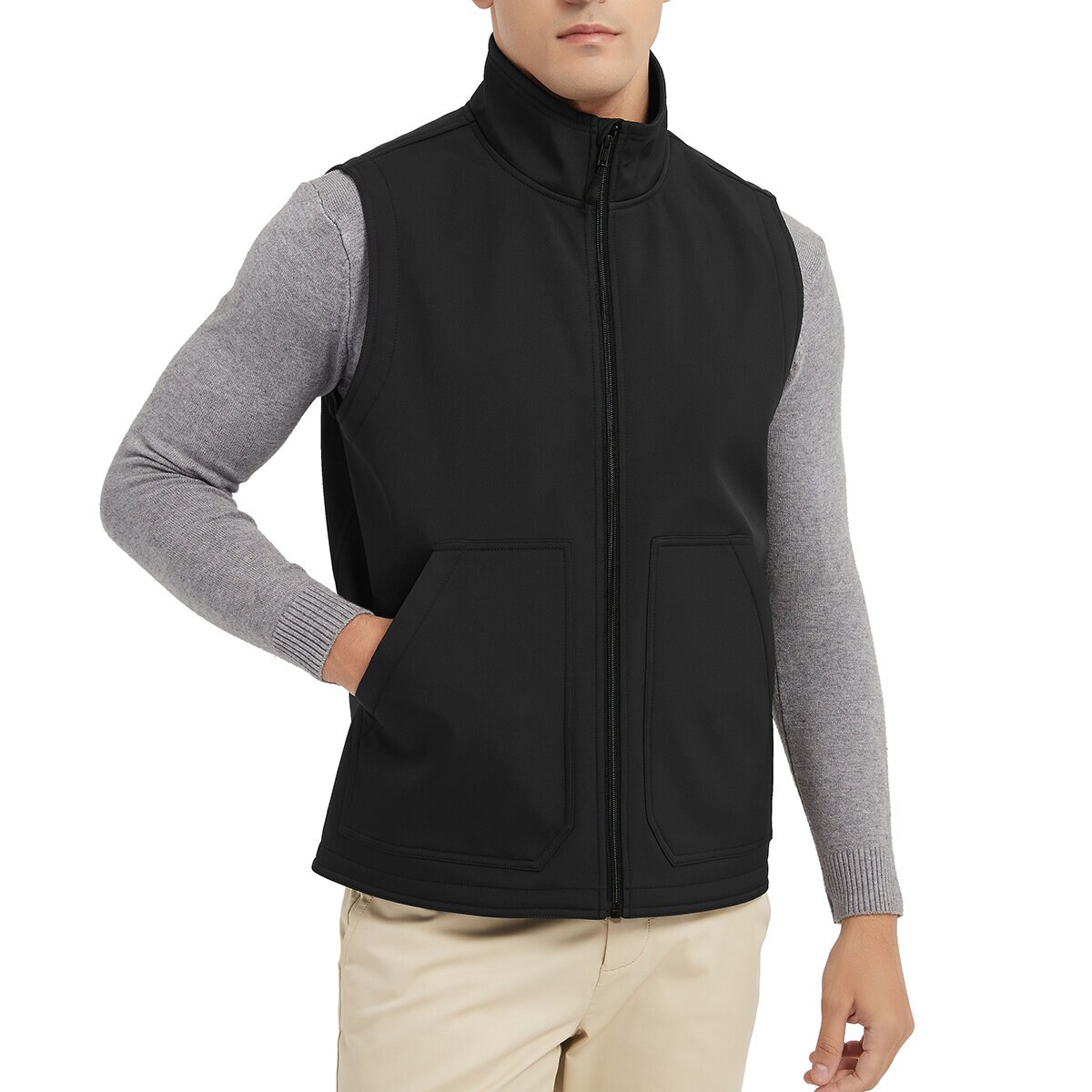 Hawke & Co Chaleco Softshell para Caballero Negro Chica
