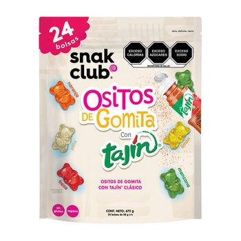 Snak Club Ositos de Gomita con Tajín 24 pzas de 28 g
