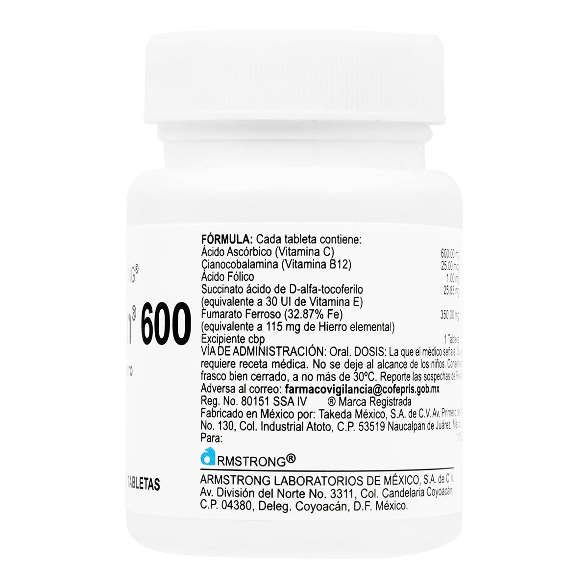 Autrin 600mg 36 Tabletas